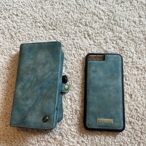 Wallet phone case. Like new. Fits iPhone 7 Plus. Removable phone case magnetic